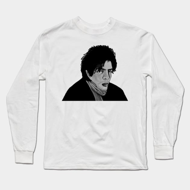 Syd Barrett from Pink Floyd Long Sleeve T-Shirt by camdelafu